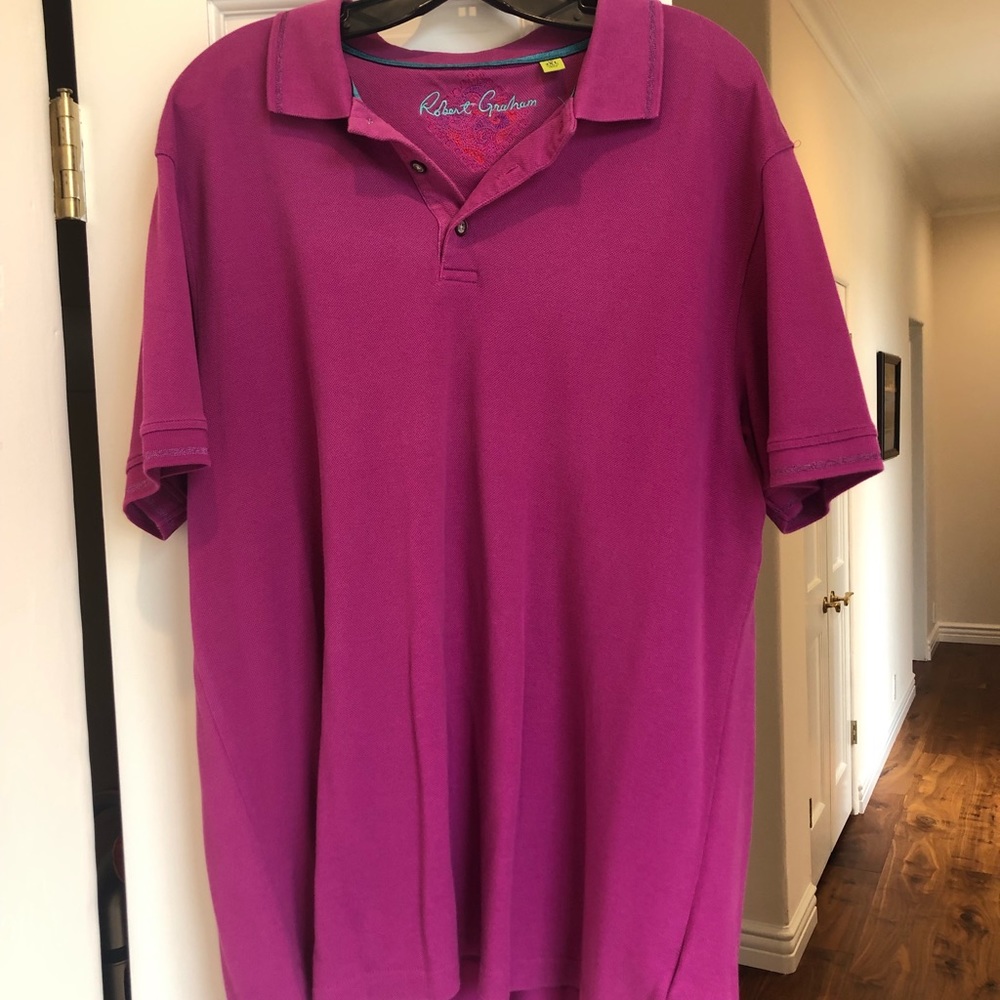 ROBERT GRAHAM CLASSIC FIT SZ-XXL SHORT SLEEVE POLO SHIRT VERY GOOD CONDITION!!